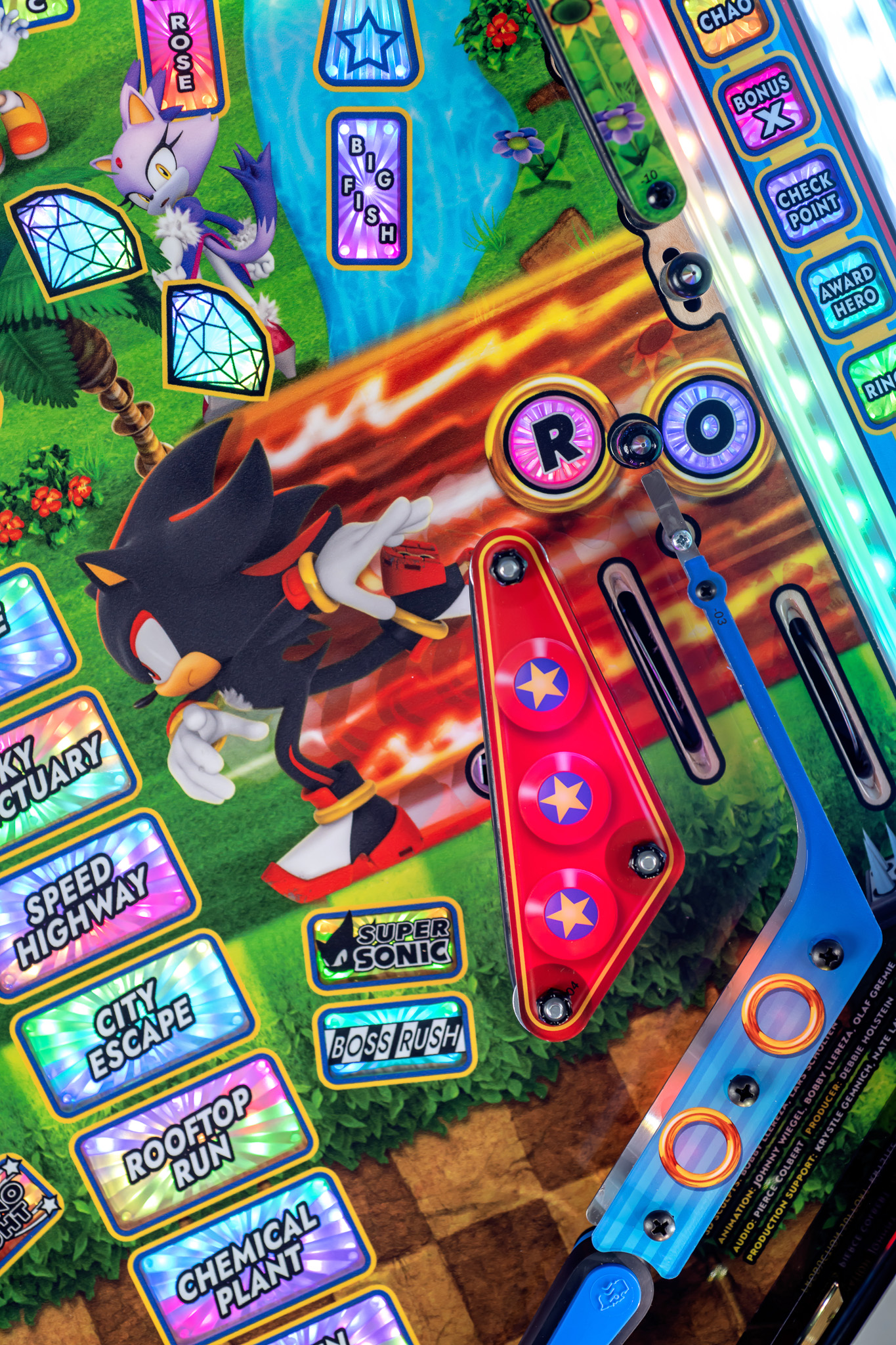 Lower playfield
