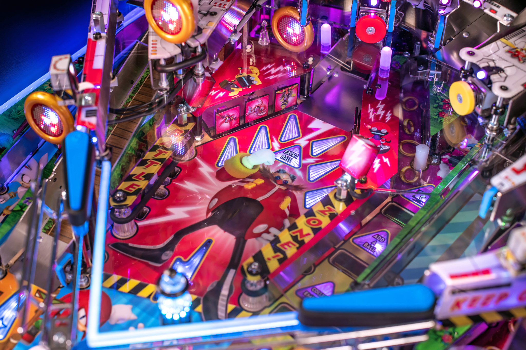 Upper playfield